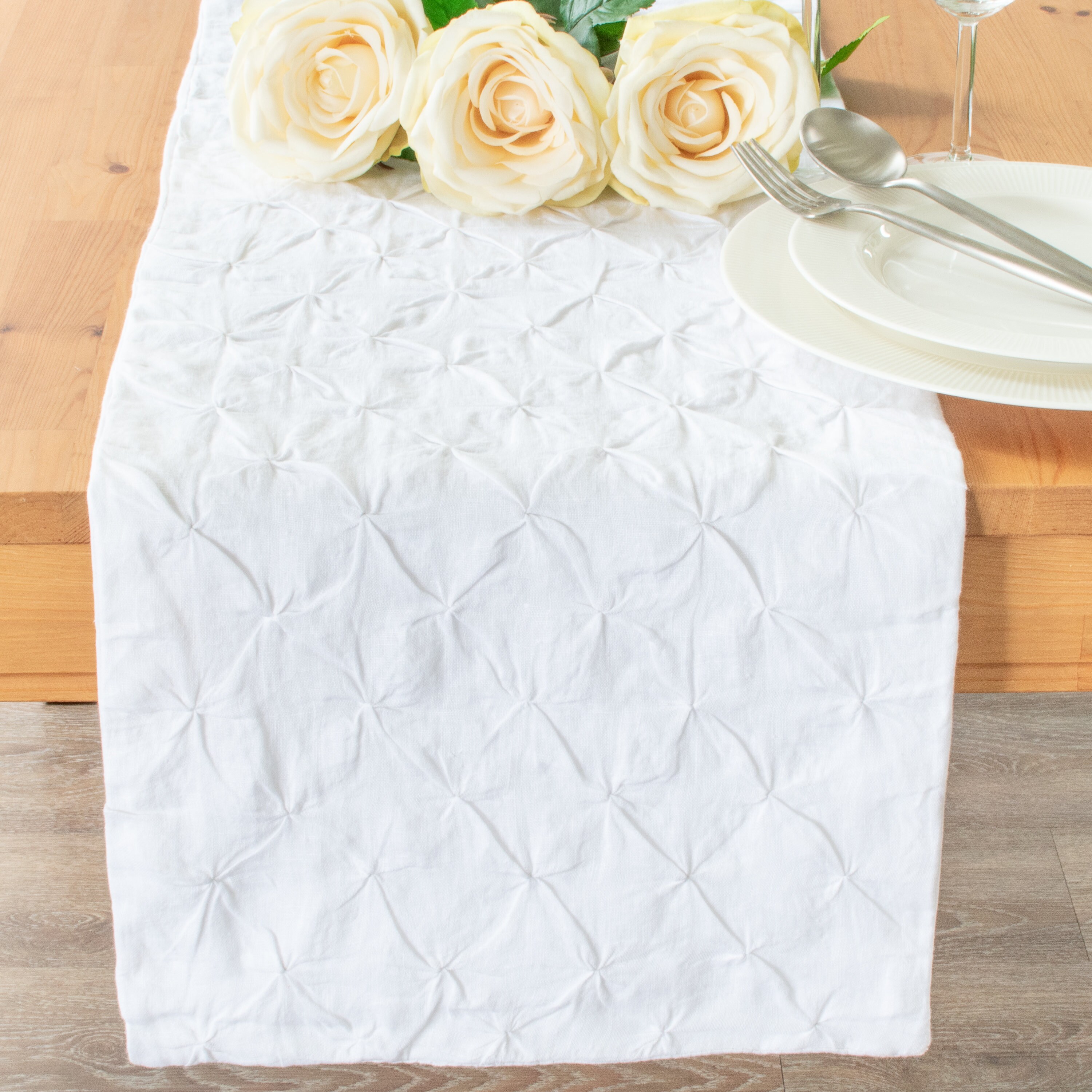 White Linen Table Runner 100 Pure European Linen Table Etsy