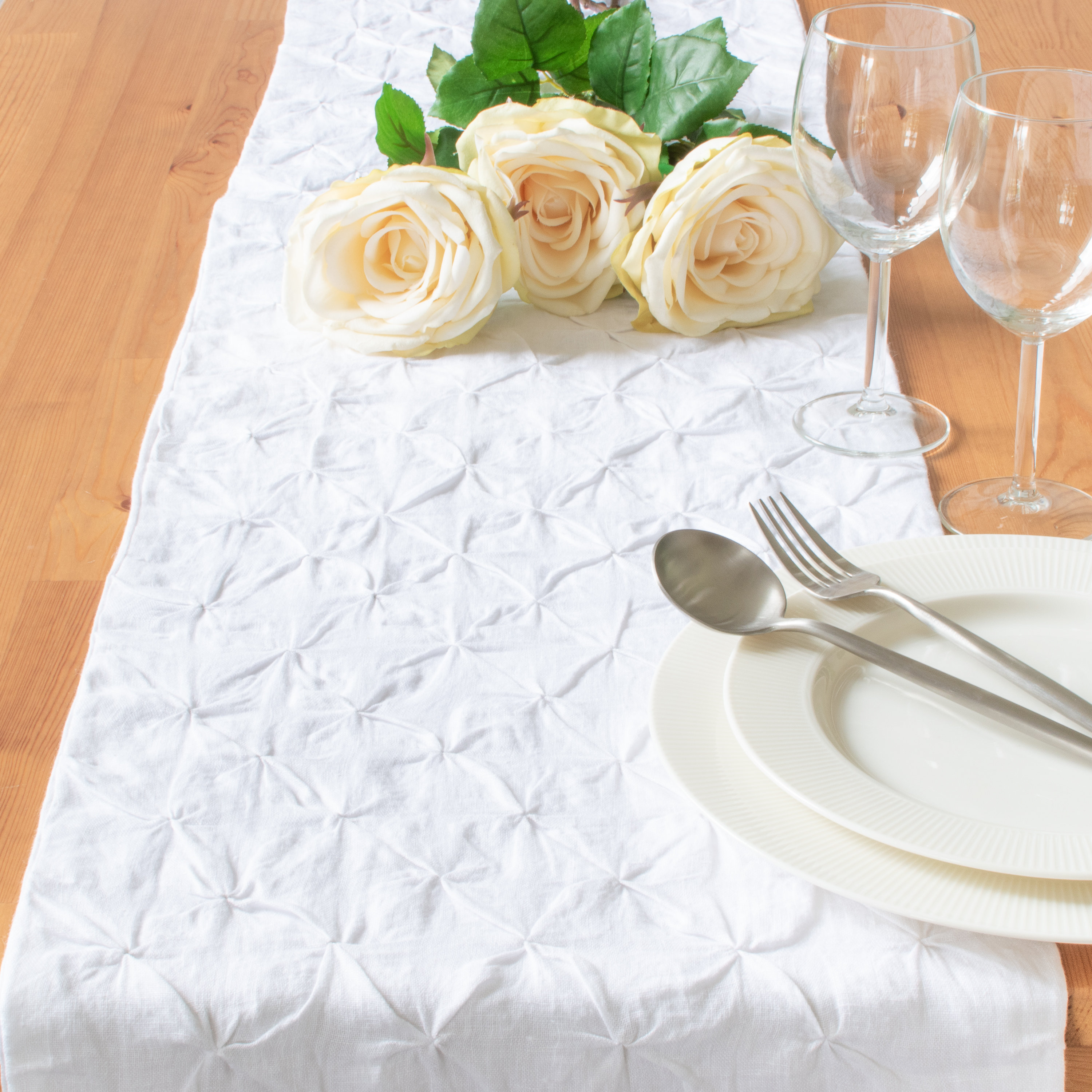 White Linen Table Runner 100 Pure European Linen Table Etsy