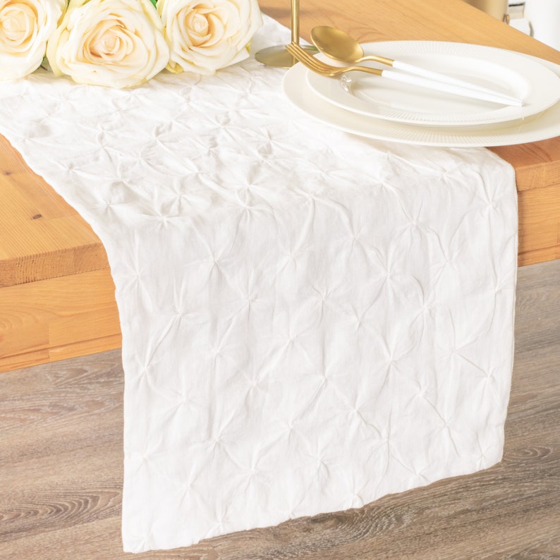 Cream Linen Table Runner 100 Pure European Linen Table Etsy