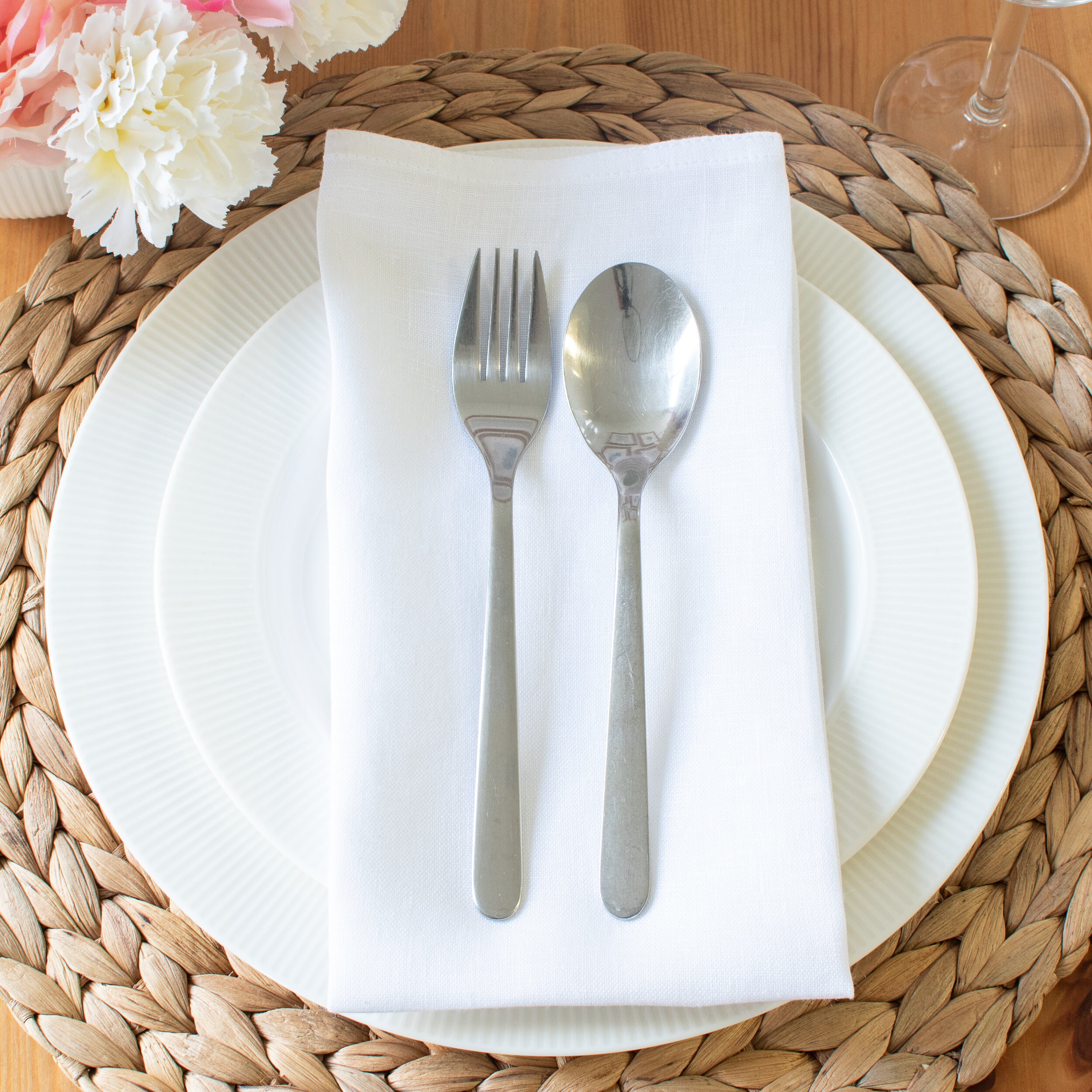 White Linen Table Napkins 100 Pure European Linen Table Etsy Australia