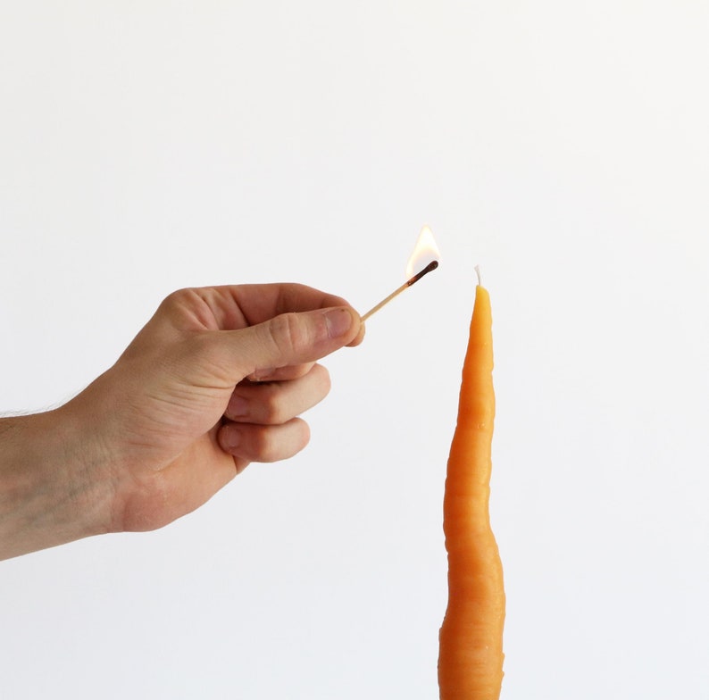 Carrot Taper Candles - Thumbnail 3