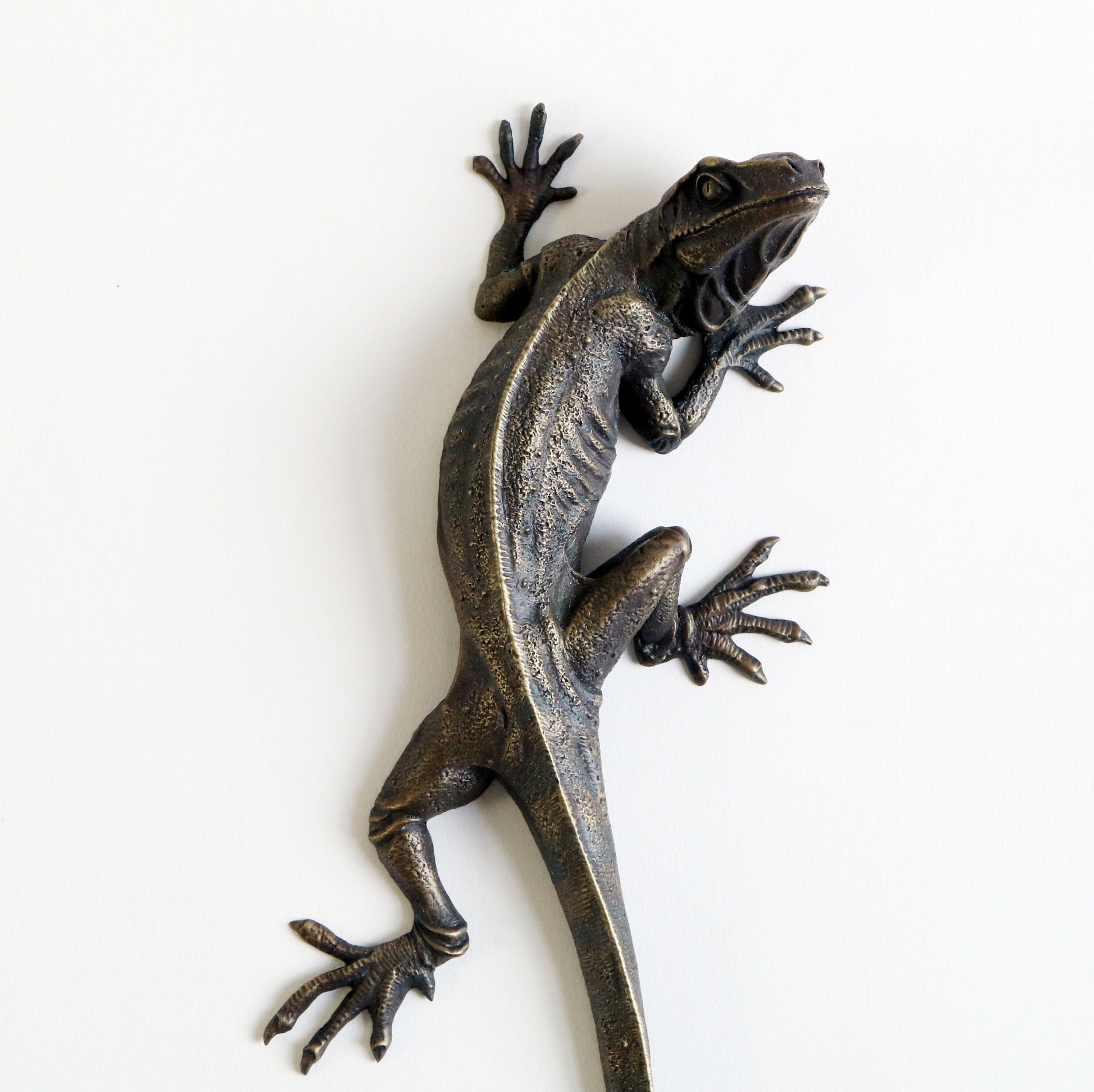 Gecko Wall Hook Decorative Wall Art Metal Sculpture Etsy