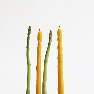 Asparagus Beeswax Tapers 2 100% Beeswax image 2