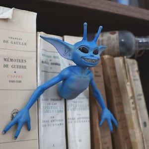 Mischievous cornish pixie Book Nook: Fantasy Library Insert