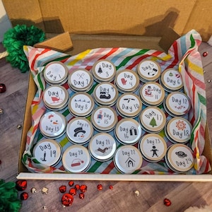 12 or 24 day soy wax candle advent calendar, new scent every day!