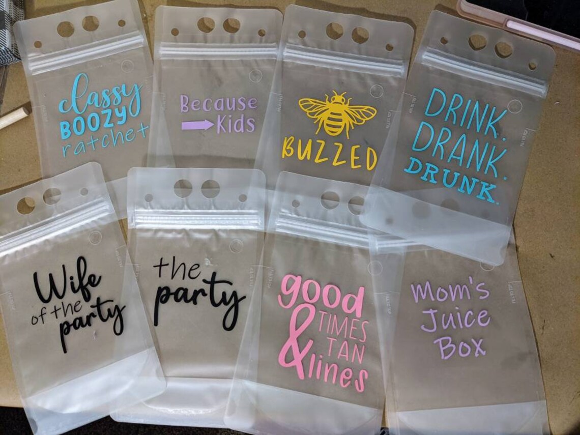 Adult Juice Pouches With Straw Reusable Customizable Etsy