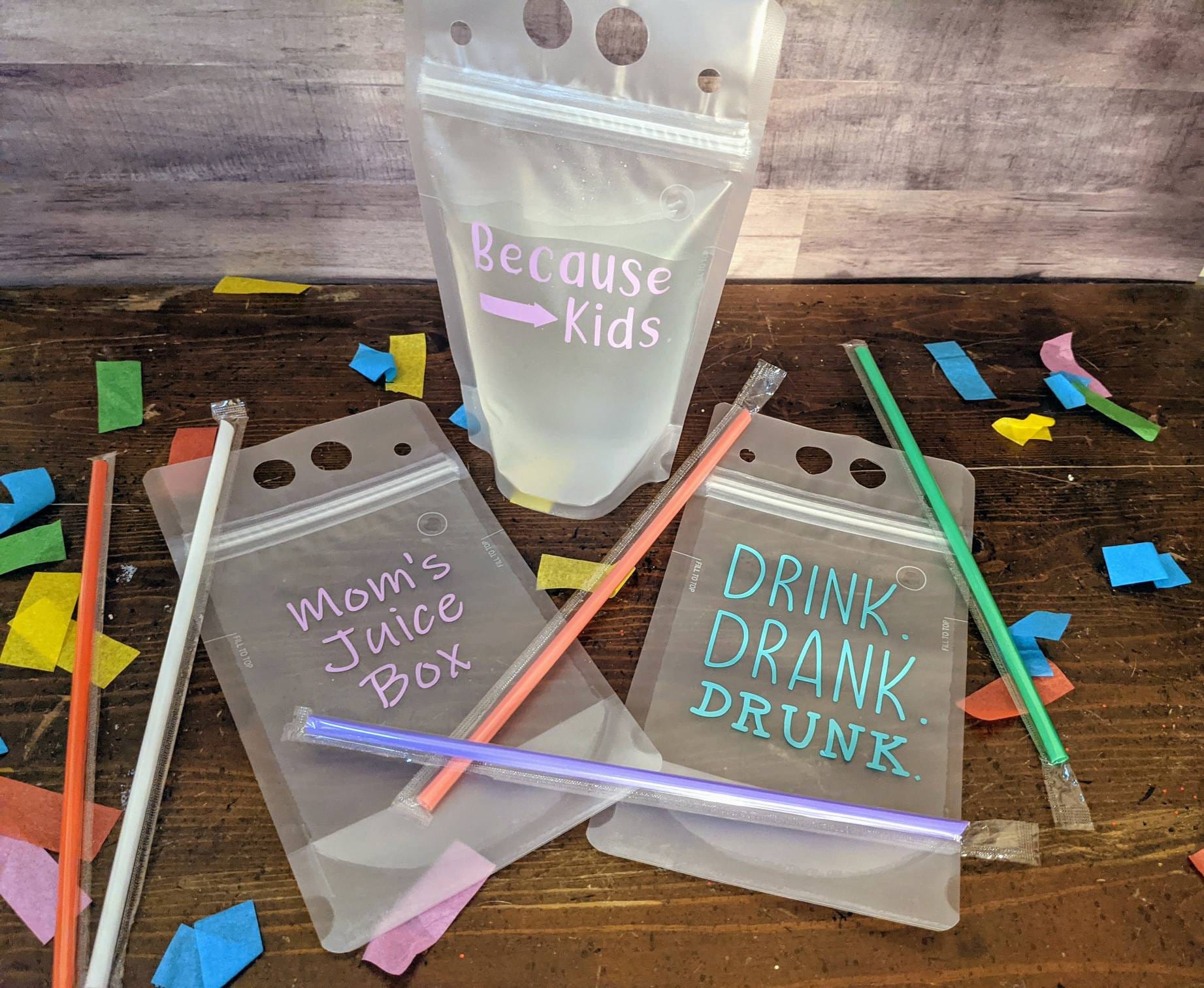 Adult Juice Pouches With Straw Reusable Customizable Etsy