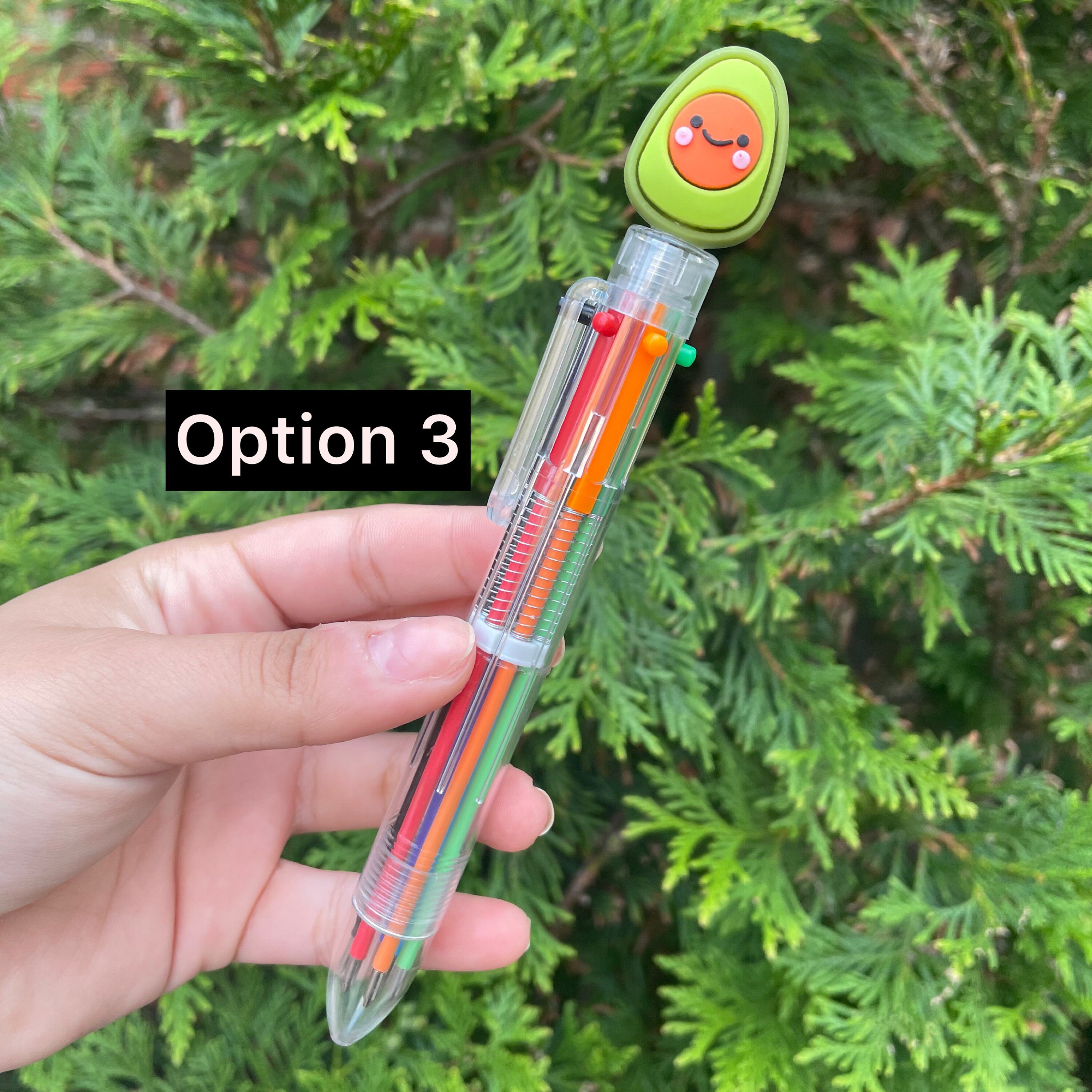New Super cute avocado multicolored pen available in Etsy