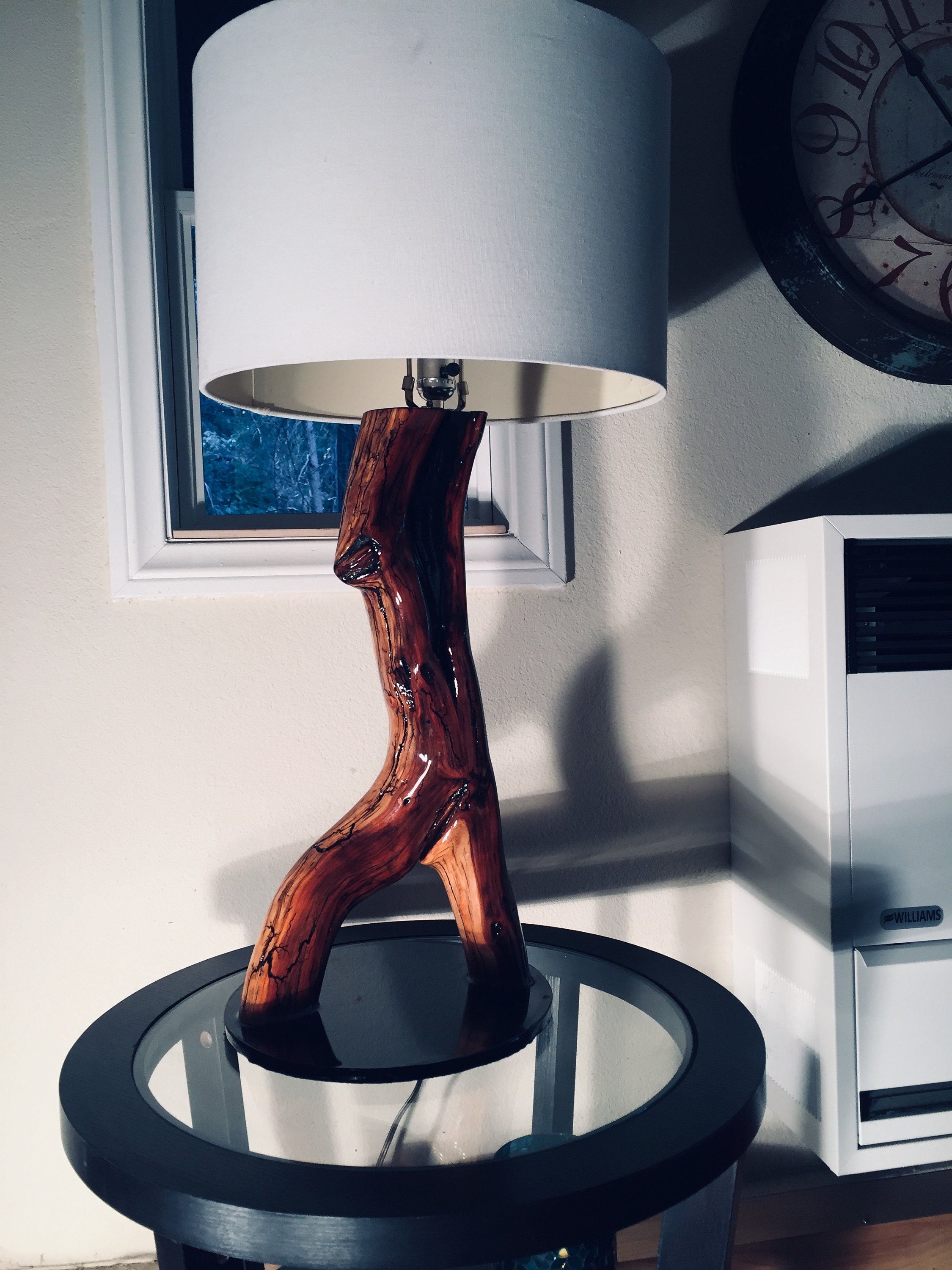 Manzanita Wood Table Lamp Etsy