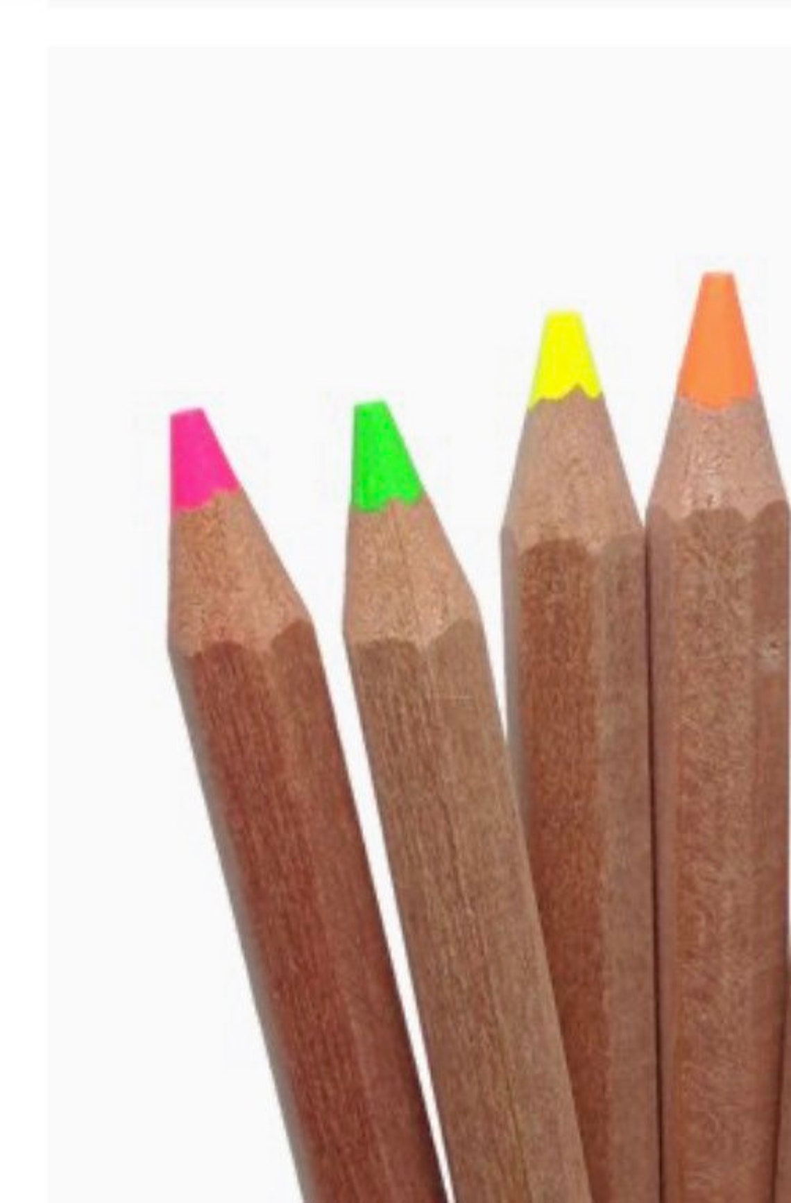 4 Eco Highlighter Jumbo Pencils Etsy UK