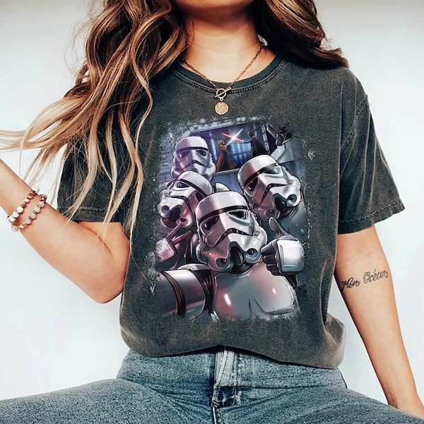 Darth Vader Stormtrooper Selfie Comfort Colors Shirt, Disney Star Wars Shirt, Galaxy's Edge Shirt, Star Wars Park Shirt