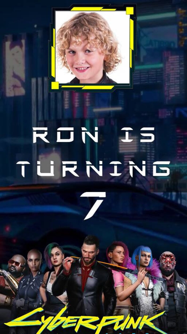 Cyberpunk Party Cyberpunk Birthday Video Invitation Cyberpunk Party Invitation Cyberpunk 2077 Invitation Gaming Invitation