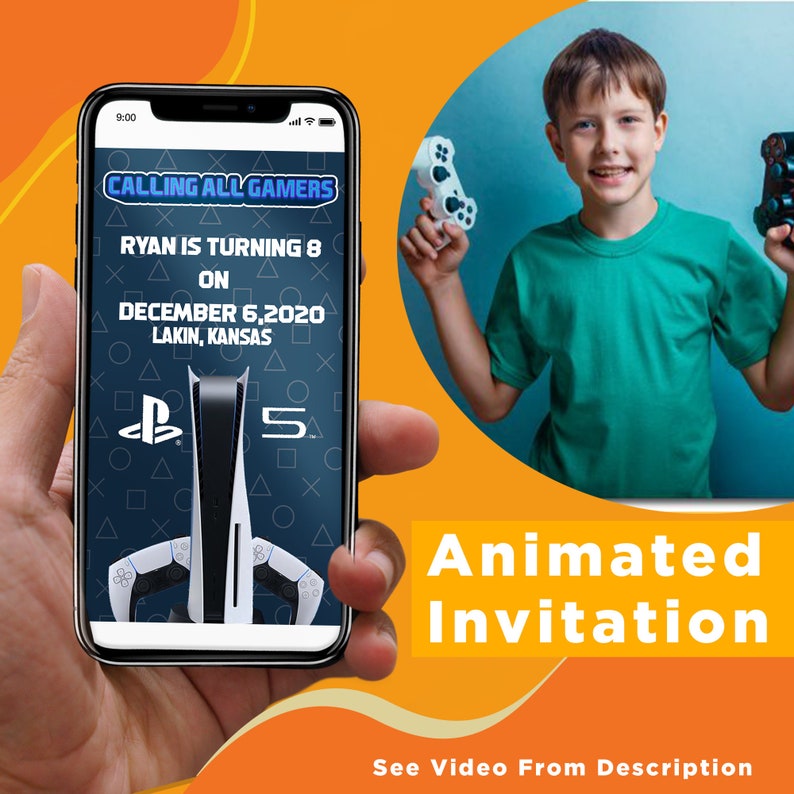 Video Game Invite Game Truck Invite Game Invitation PS5 Etsy