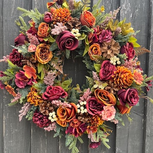 Warm and Welcome Autumn Fall Wreath, Hand crafted with love