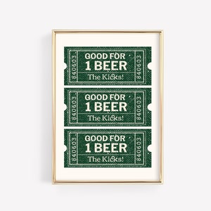 Grünes Ticket Wandkunst | St. Patricks Dekor | Bier Wand Kunst | Bar Warenkorb Wand Dekor | Trendige Wandkunst | Prost Druck | Digitaler Download