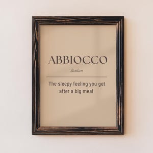 Abbiocco Definition Druck: Italienische Wandkunst (Digitaler Download)