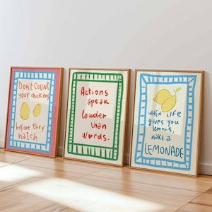 Colorful Motivational Quote Prints: Playful Nursery & Office Art (Digital Download)