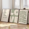 Printable Boho Posters, Set of 4 Sage Green Wall Art, Abstract ...