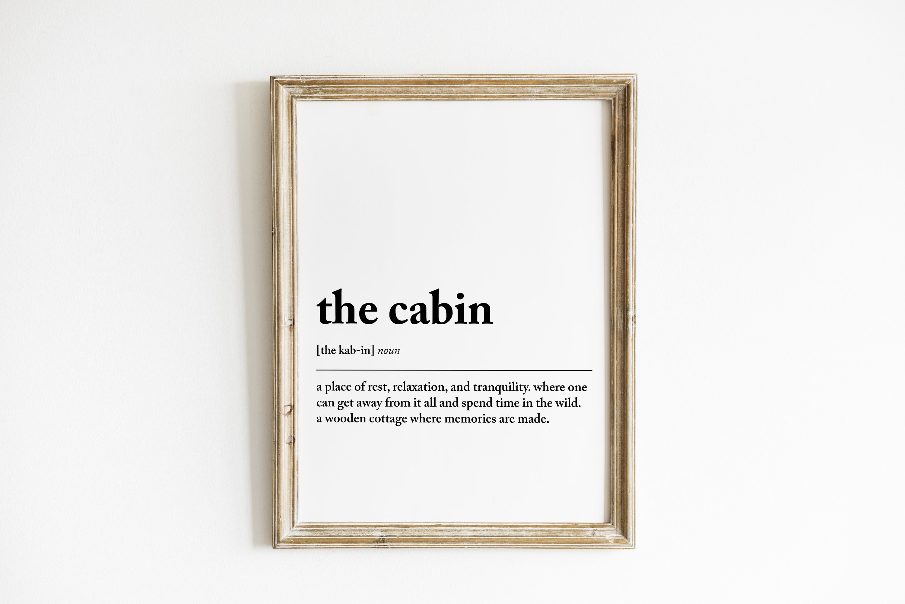 Cabin Definition Print Cabin Decor Printable Wall Art for Etsy