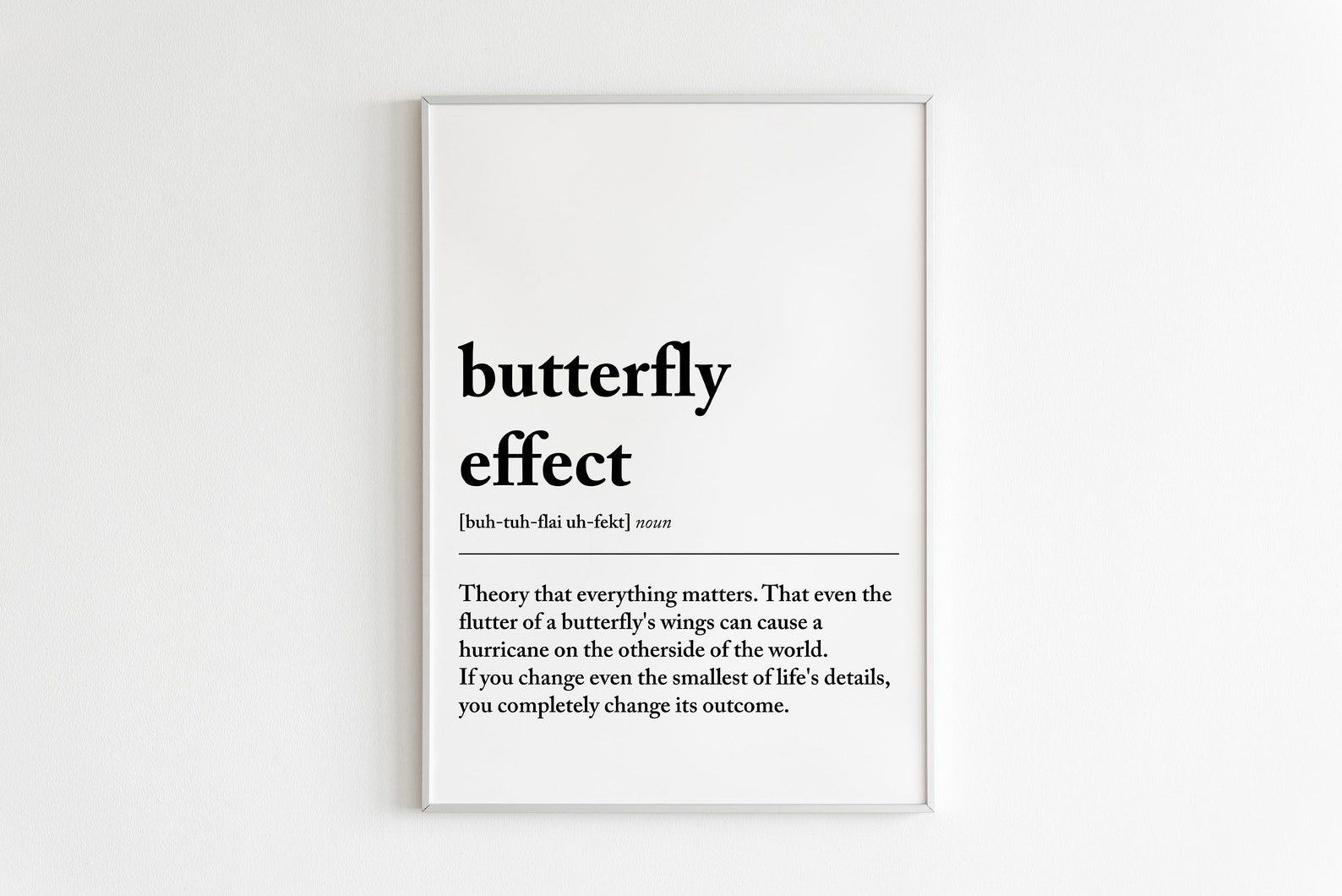 Butterfly Effect Definition Butterfly Effect Poster Etsy