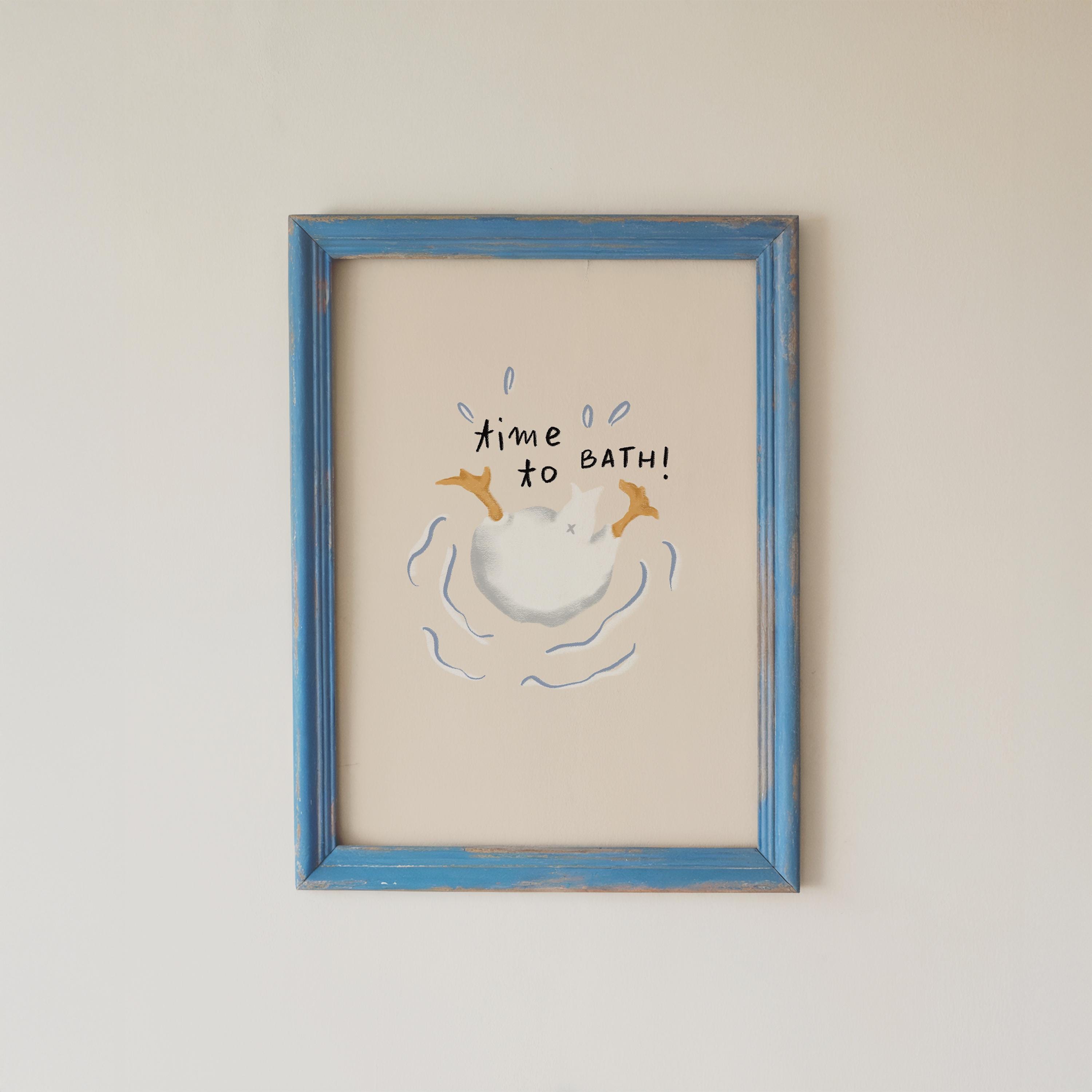 Kids Bathroom Wall Art Set of 3, Duck Hygiene Prints, Minimalist ...