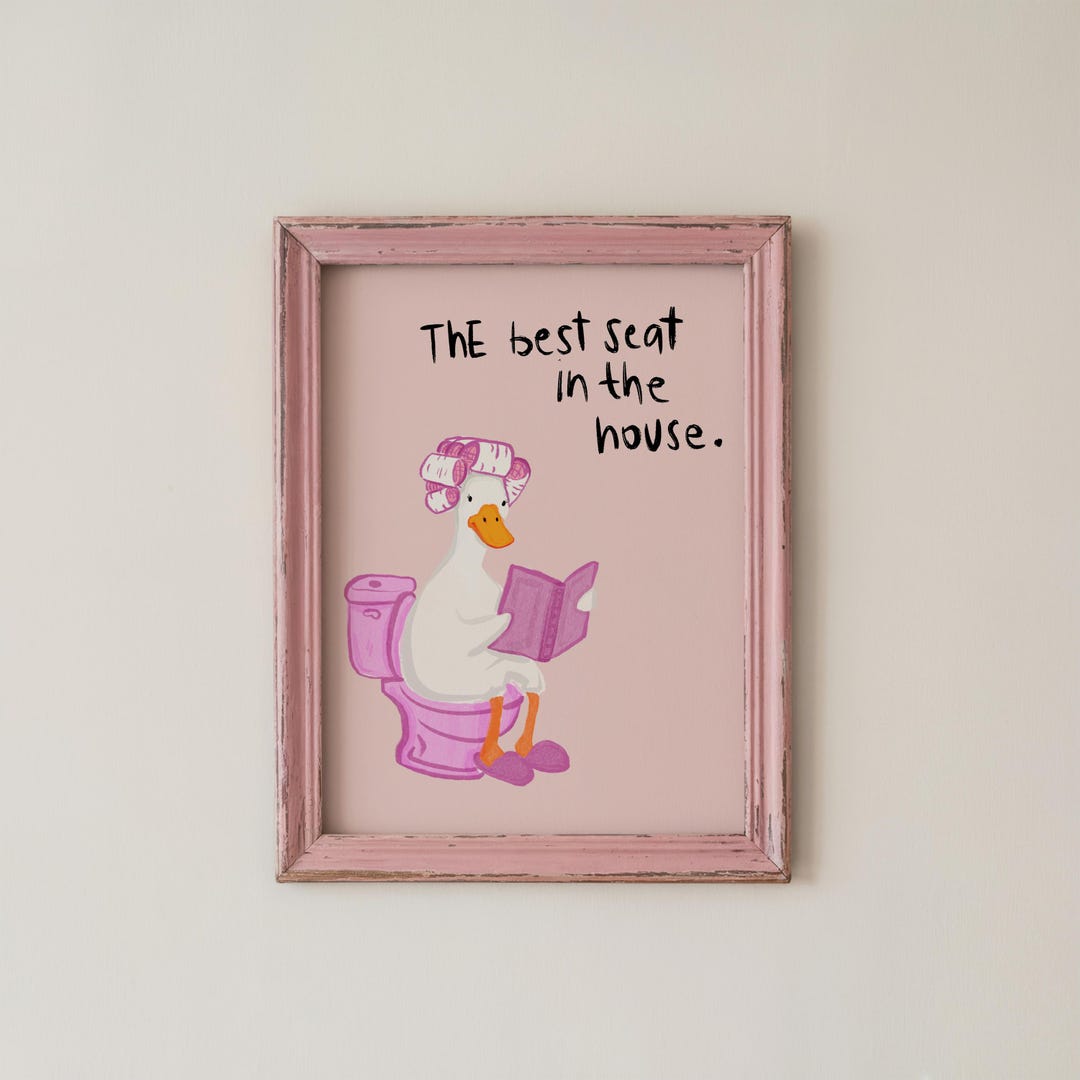 Funny Duck Bathroom Print: Toilet Humor Wall Art (digital Download) - Etsy