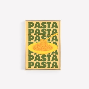 Italian Food Prints Set of 6 Colorful Printables, Colorful Kitchen Wall ...