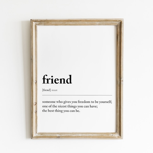 Friend Word Wall Art Etsy