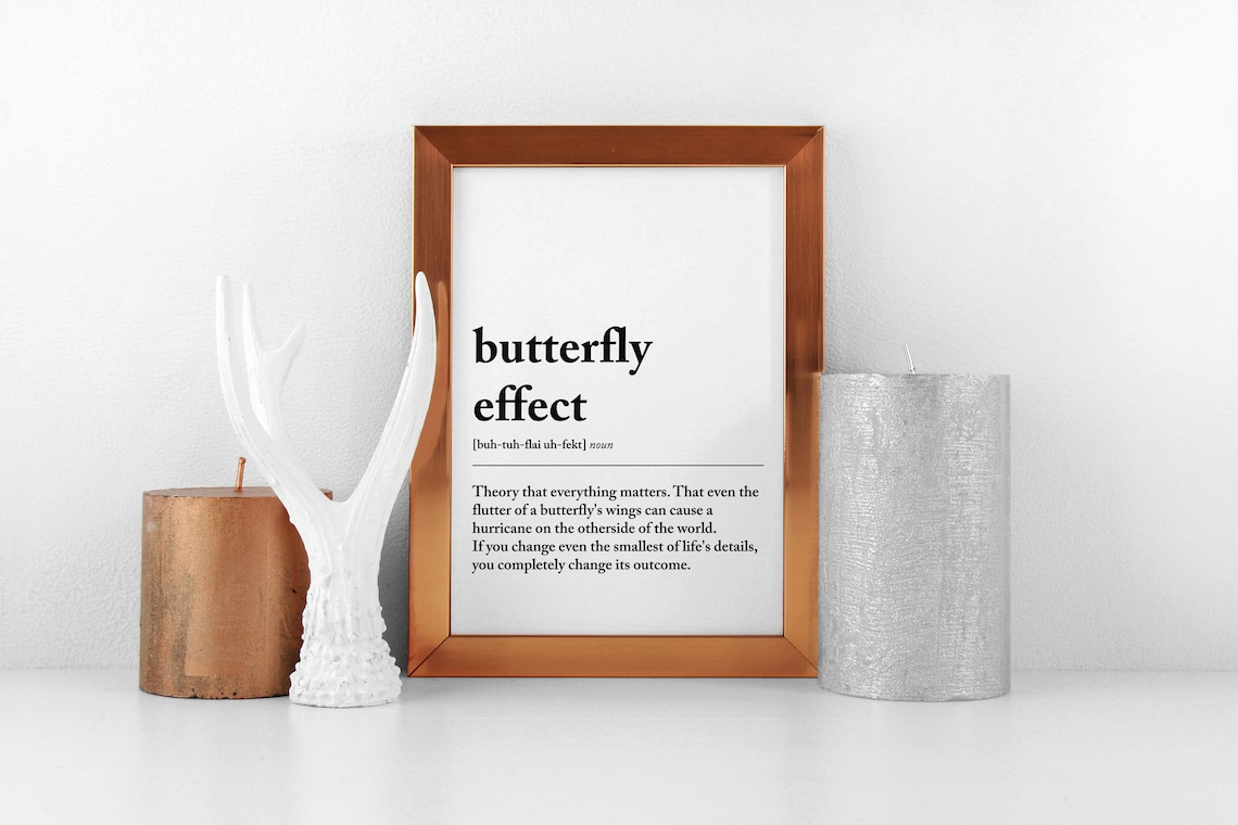 Butterfly Effect Definition Butterfly Effect Poster Etsy