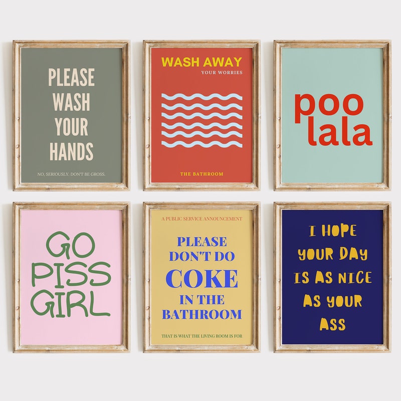 Bathroom Wall Decor Etsy