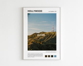 Hollywood Print, Hollywood Wall Art, Hollywood Poster, Hollywood Photo, Hollywood Poster Print, Hollywood Wall Decor, Los Angeles Poster