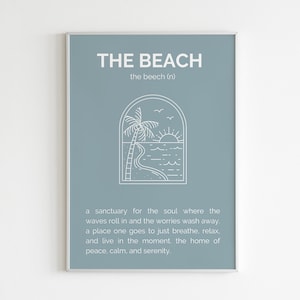 beach house decor | beach house sign | beach definition print | gift for beach house | blue beach art print | digital print