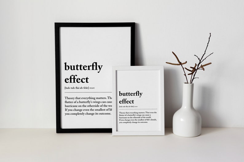 Butterfly Effect Definition Butterfly Effect Poster Etsy