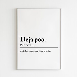Badezimmer Drucke Deja Poo Badezimmer Druck Badezimmer | Etsy