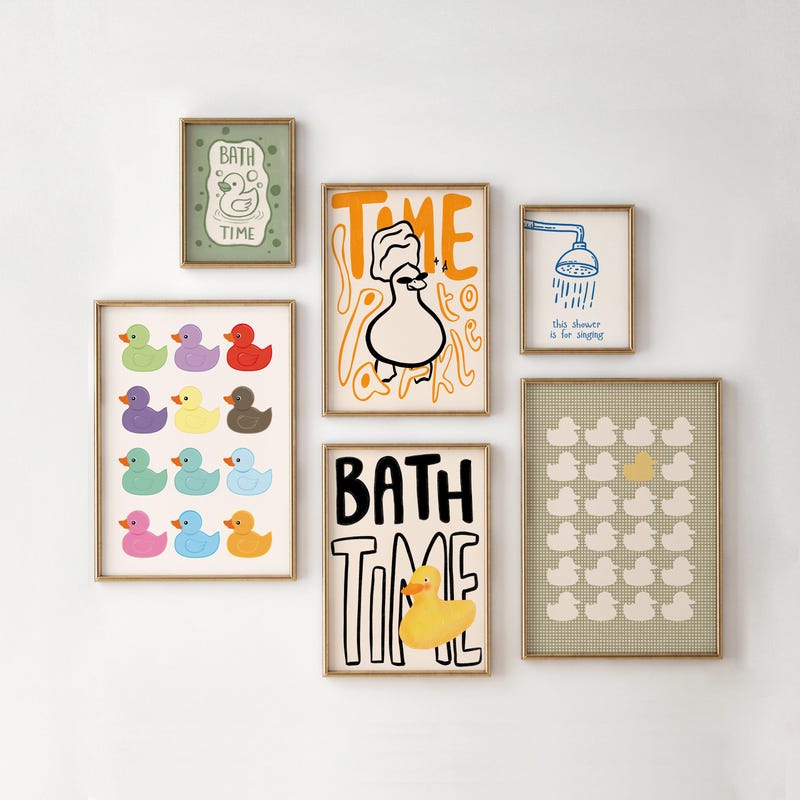 Printable Bathroom Decor Duck Etsy