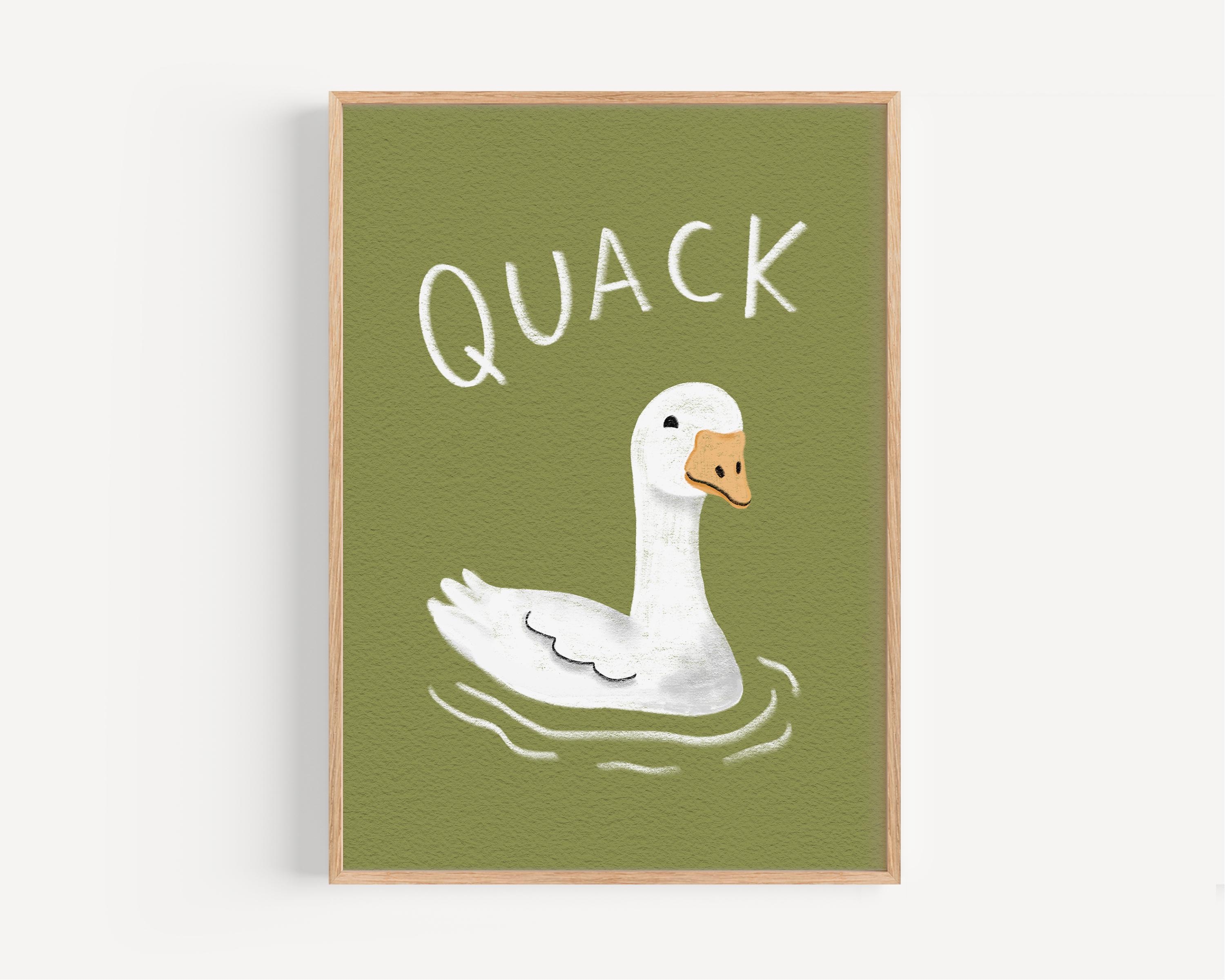 Sage Green Goose Wall Art Set of 6 – Farmhouse Nursery Decor, Kids Room ...