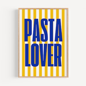 Pasta Lover Print: Bold Typography Kitchen Wall Art (Digital Download)