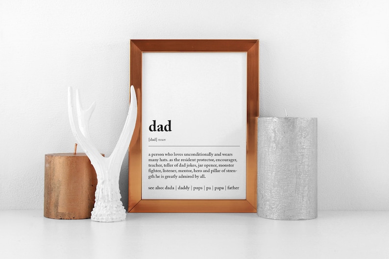 fathers day gift from daughter dad definition print gifts for dad gifts for him new dad gifts father's day gift digital download image 7