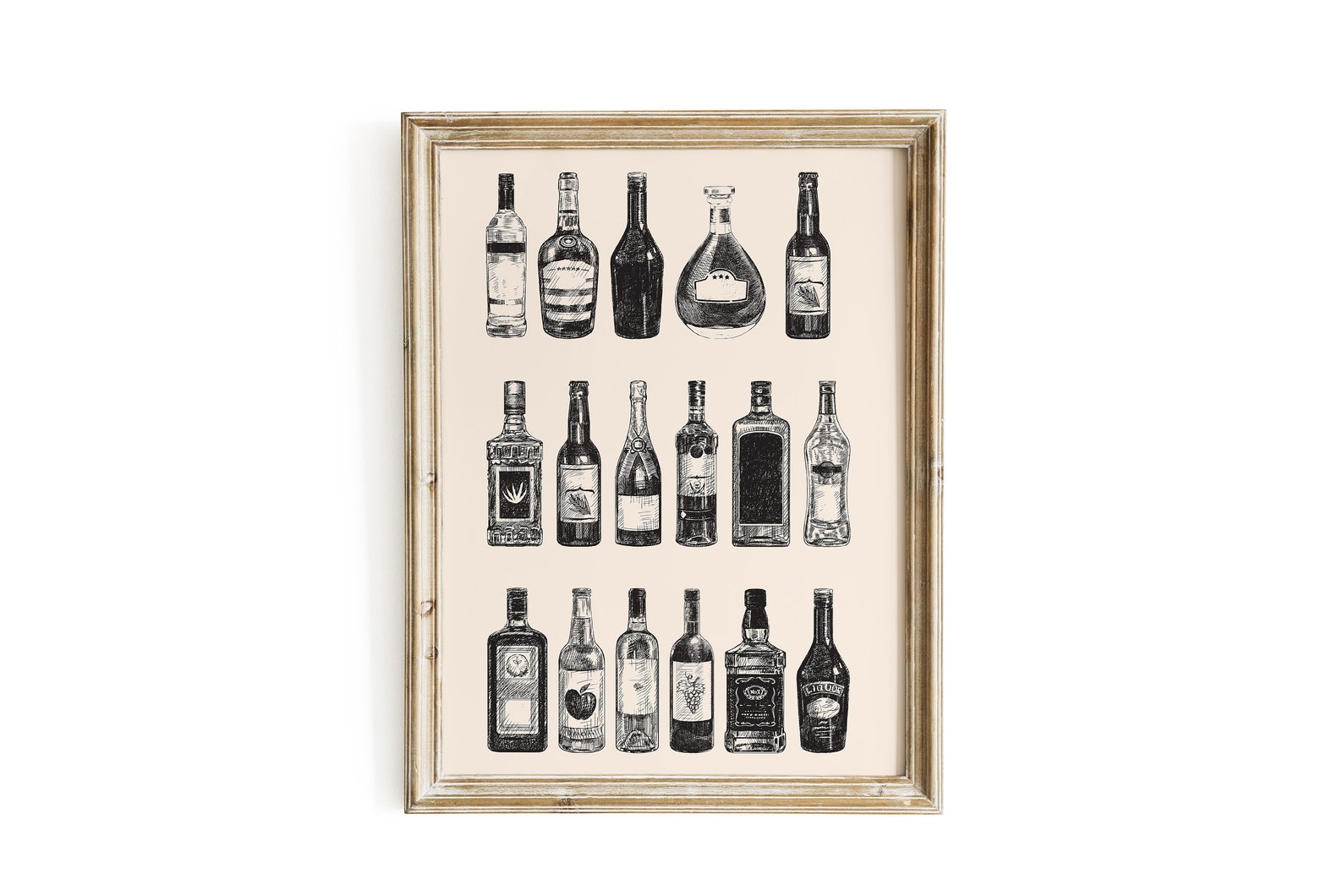 Bar Cart Decor Set of 9 PRINTABLES Cheers Print Bar Cart Etsy