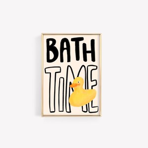 Bathroom Wall Art Set of 6 Printable Posters | Fun Rubber Duck, Wash ...