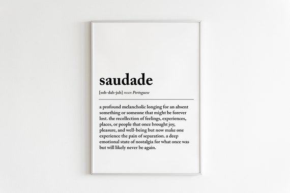 Saudade Definition Dictionary Art | Art Board Print