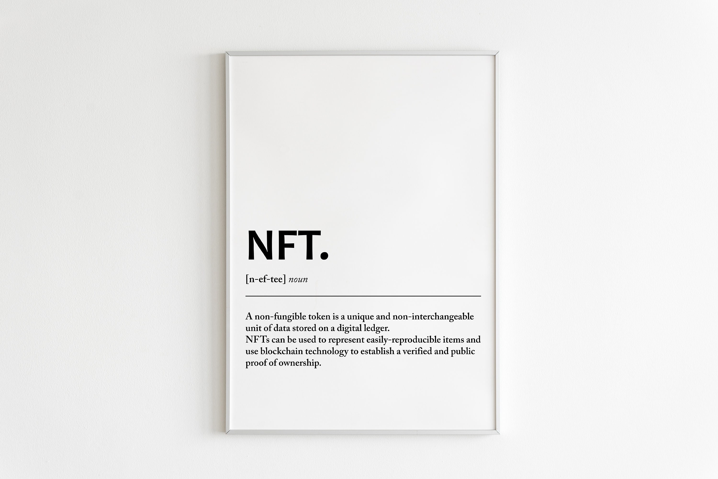 NFT Definition Print: Crypto Wall Art (digital Download) - Etsy