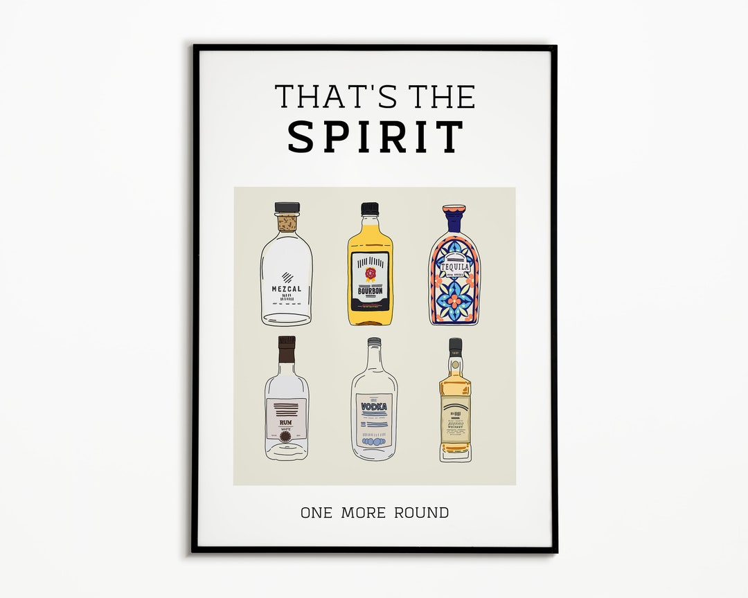 Bar Cart Decor Bar Cart Print Alcohol Print Bar Cart Etsy