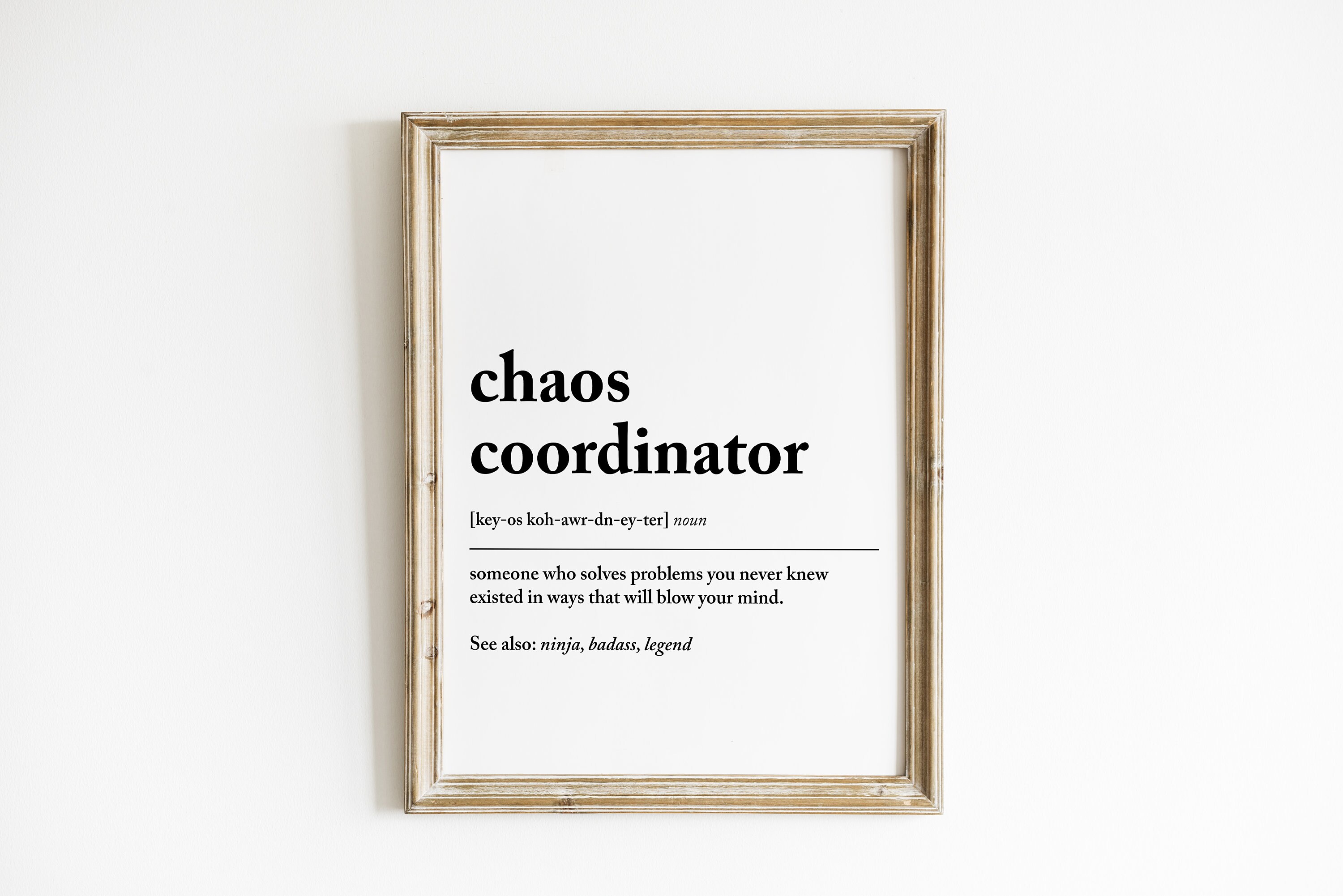 Chaos Coordinator Definition Coworker Gift Office Manager Etsy Canada