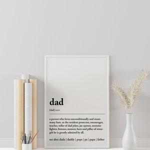 fathers day gift from daughter dad definition print gifts for dad gifts for him new dad gifts father's day gift digital download image 9