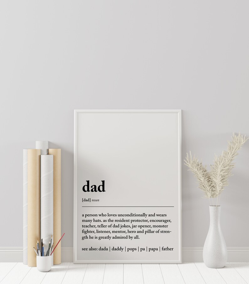 fathers day gift from daughter dad definition print gifts for dad gifts for him new dad gifts father's day gift digital download image 9