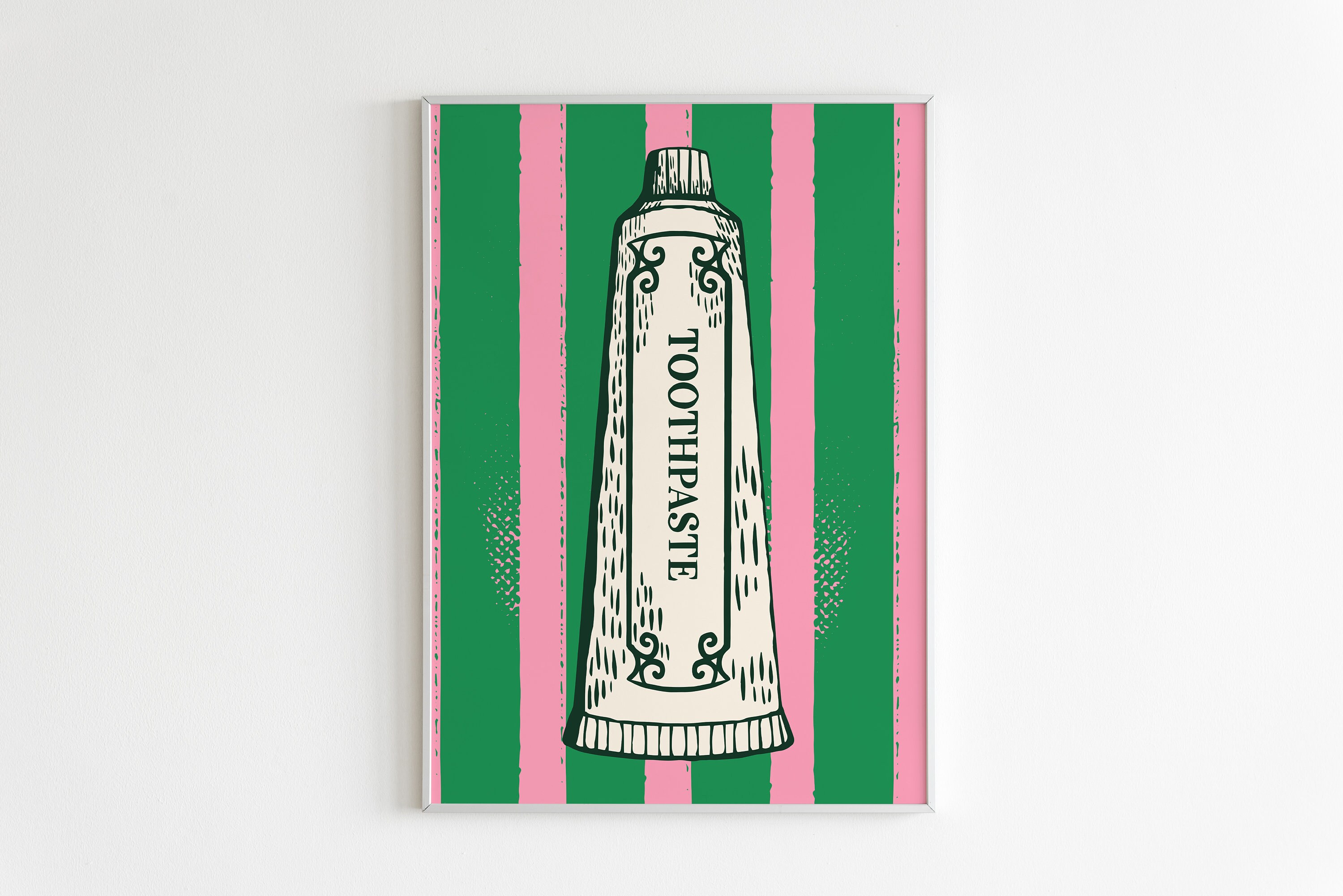 Vintage Toothpaste Art Print: Retro Bathroom Decor (digital Download ...
