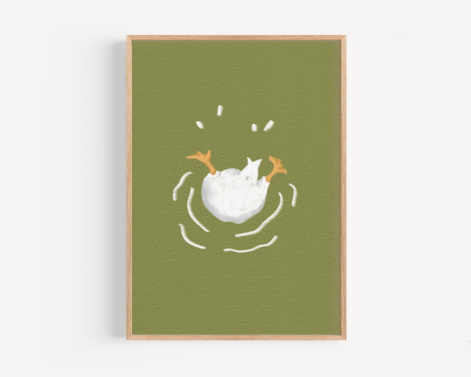 Sage Green Goose Wall Art Set of 6 – Farmhouse Nursery Decor, Kids Room ...