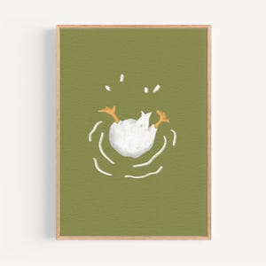 Sage Green Goose Wall Art Set of 6 – Farmhouse Nursery Decor, Kids Room ...