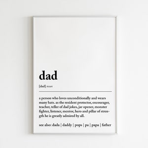 fathers day gift from daughter dad definition print gifts for dad gifts for him new dad gifts father's day gift digital download image 5